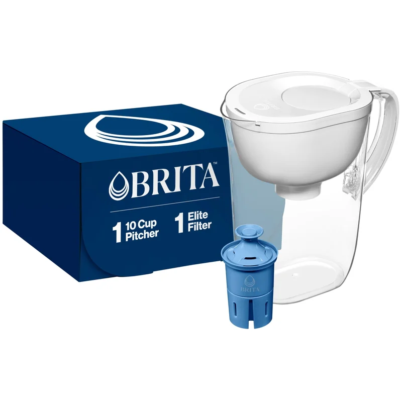 Brita Everyday Elite Water Filter Pitcher (10-Cup, White)