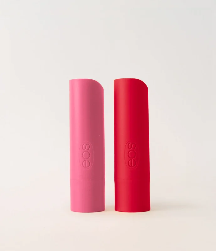 eos 100% Natural Lip Balm, Strawberry Sorbet and Pomegranate Raspberry, 2-Pack