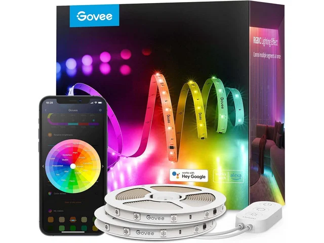 Govee H618F RGBIC Wi-Fi LED Strip Lights (100 ft, 2 x 50 ft)