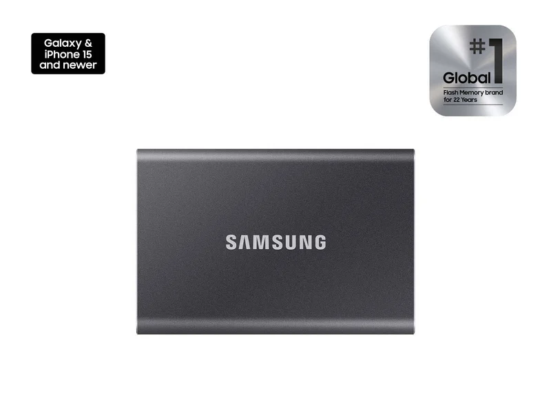 Samsung T7 Portable SSD (1TB, Titan Gray)